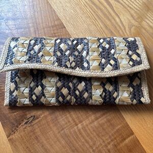 Depre Bahamas original straw woven straw clutch envelope Vintage bag